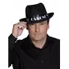 Svart borsalinohatt Al Capone vuxen