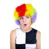Flerfärgad clownperuk standard för vuxen