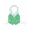 Grönt Leprechaun-plastförkläde vuxen Saint-Patrick
