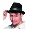 Svart borsalino-trilbyhatt vuxen