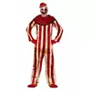 Skräckinjagande clownmaskeraddräkt röd och vit herr, Storlek: Medium (48-50)