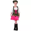 Piratmaskeraddräkt med gyllene motiv flicka, Storlek: 4-6 år (110-120 cm)