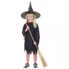 Svart häxmaskeraddräkt för flickor Halloween, Storlek: 4-6 år (110-120 cm)