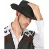 Svart cowboyhatt för vuxen med snöre