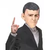 Humoristisk latexmask Manuel vuxen