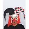 Skräckinjagande latexjoker-mask för vuxen till Halloween