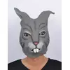 Grå latexkaninmask vuxen