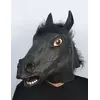 Svart latexmask hästhuvud vuxen