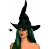 Svart häxhatt med spindel dam Halloween