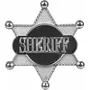 Sheriffstjärna silverfärgad 7.5 cm