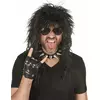 Svart hardrockarperuk herr