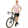 Sauciflex cyklistmaskeraddräkt vit och röd herr, Storlek: Large/X-Large