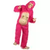 Rosa gorillamaskeraddräkt i latex vuxen