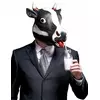 Ko-mask med horn vuxen