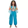Turkos orientalisk prinsessmaskeraddräkt flicka, Storlek: 9 år (122 - 134 cm)