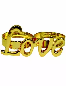 Guldfärgad ring Love vuxen