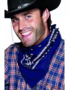 Blå bandana för biker eller cowboy