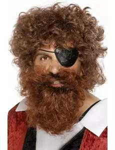 Brun piratskägg herr