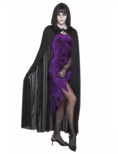 Svart vampyrmantel vuxen Halloween