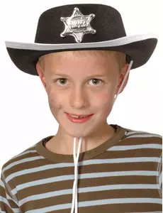 Svart cowboyhatt barn