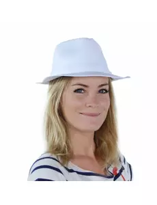 Vit gangsterhatt vuxen