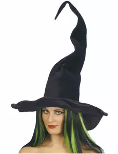 Svart sammets-häxhatt dam Halloween