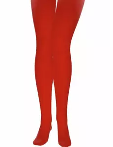 Röda strumpbyxor vuxen, Storlek: Medium/Large