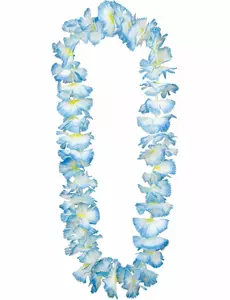 Ljusblått hawaiihalsband