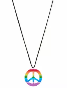 Mångfärgat hippiehalsband vuxen