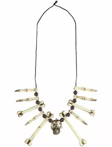 Halsband med ben och dödskalle vuxen
