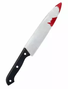 Blodig plastkniv Halloween