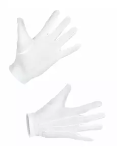 Korta vita handskar vuxen, Storlek: Medium/Large
