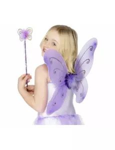 Lila fjärilskit flicka