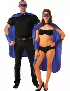 Blå superhjälteskit för vuxen