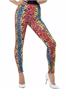Mångfärgade leopardleggings vuxen