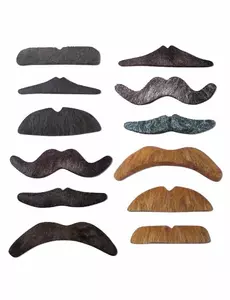 Set med 12 mustascher