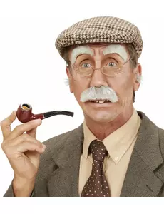 Mustasch och ögonbryn gammal man vuxen