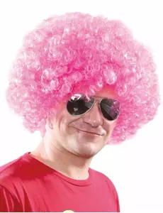 Bekväm rosa clownperuk vuxen