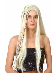 Blond hippieperuk vuxen
