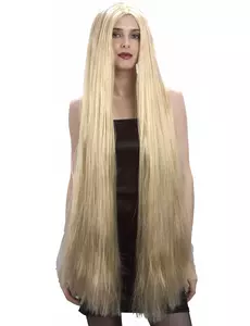 Lång blond peruk dam