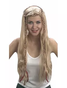 Blond medeltida peruk dam