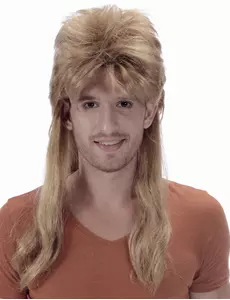 Blond hockeyfrilla-peruk herr