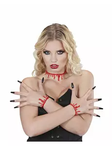 Blodigt halsband vuxen Halloween