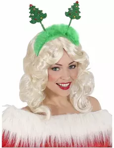 Grönt julgransdiadem med päls jul
