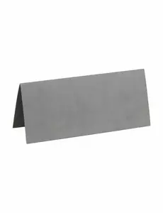 10 rektangulära silverfärgade placeringskort 3 x 7 cm