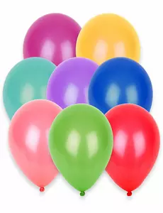 100 flerfärgade ballonger 27 cm