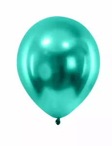 12 mörkgröna metallicballonger 28 cm