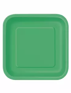 14 stora smaragdgröna papperstallrikar 23 cm