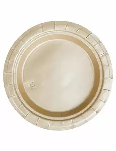 20 små matta guldfärgade papperstallrikar 18 cm
