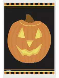 50 Halloween-plastpåsar med pumpor 10 x 15 cm